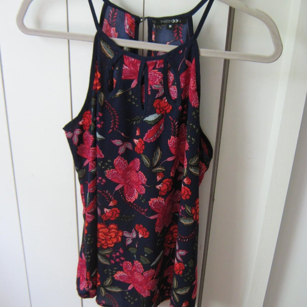 Navy Papermoon Floral Blouse
